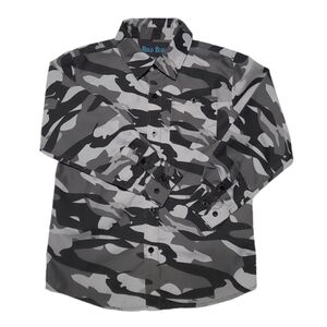 Bold Blue Long Sleeve Button Down Shirt